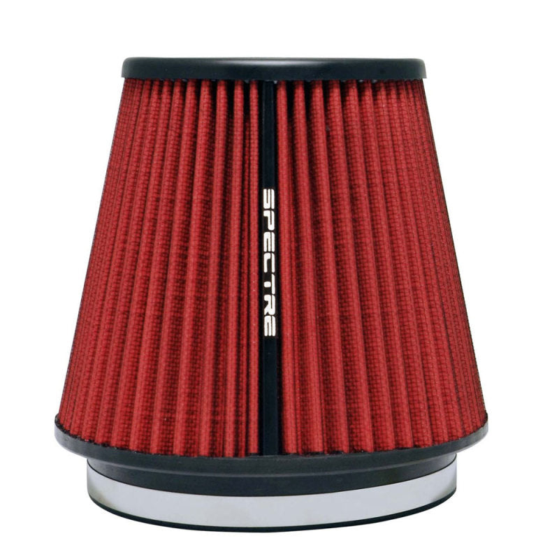 Spectre HPR Conical Air Filter 6in. Flange ID / 7.313in. Base OD / 7in. Tall - Red Air Filters - Universal Fit Spectre