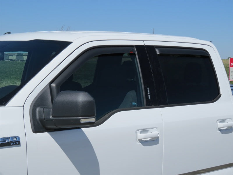 EGR 15+ Ford F150 Crew Cab In-Channel Window Visors - Set of 4 - Matte (573495) Wind Deflectors EGR