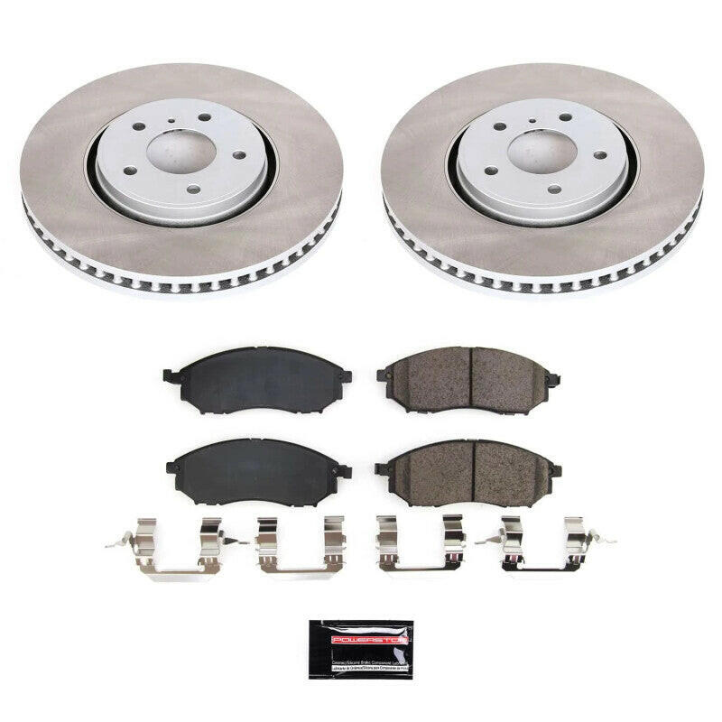 Power Stop 2014 Infiniti QX70 Front Semi-Coated Rotor Kit Brake Kits - Performance Blank PowerStop