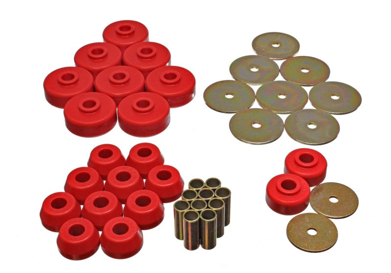 Energy Suspension 84-88 Toyota 4-Runner Red Body Cab Mount Set Bushing Kits Energy Suspension