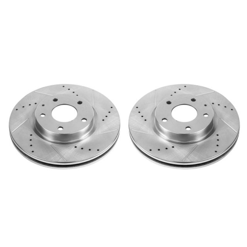 Power Stop 14-18 Mazda 6 Front Evolution Drilled & Slotted Rotors - Pair Brake Rotors - Slot & Drilled PowerStop