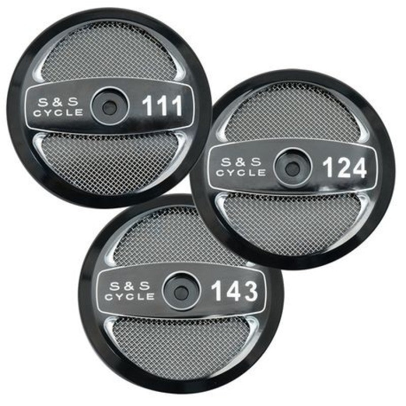 S&S Cycle 124in Air Cleaner Cover - Gloss Black Air Intake Components S&S Cycle