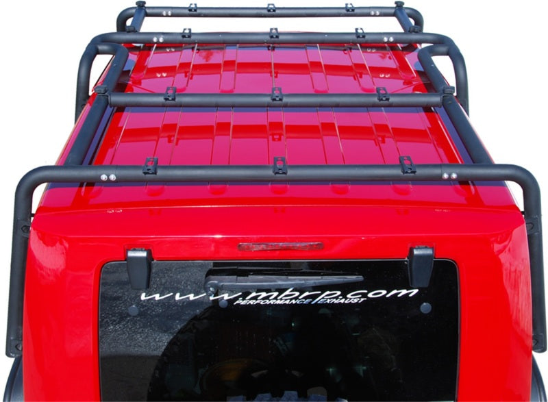 MBRP 07-10 Jeep Wrangler JK Front Roof Rack Extension (2 Door) Black Coated Body Armor & Rock Rails MBRP