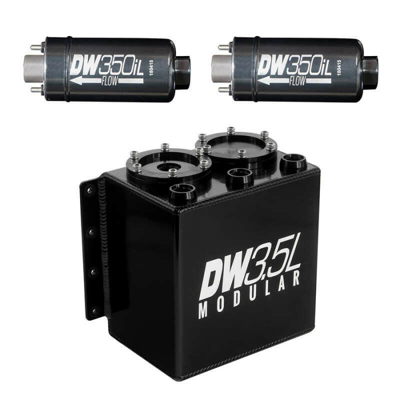 DeatschWerks 3.5L Modular Surge Tank (Incl. 2 DW350iL In-Line Fuel Pump) Surge Tanks DeatschWerks