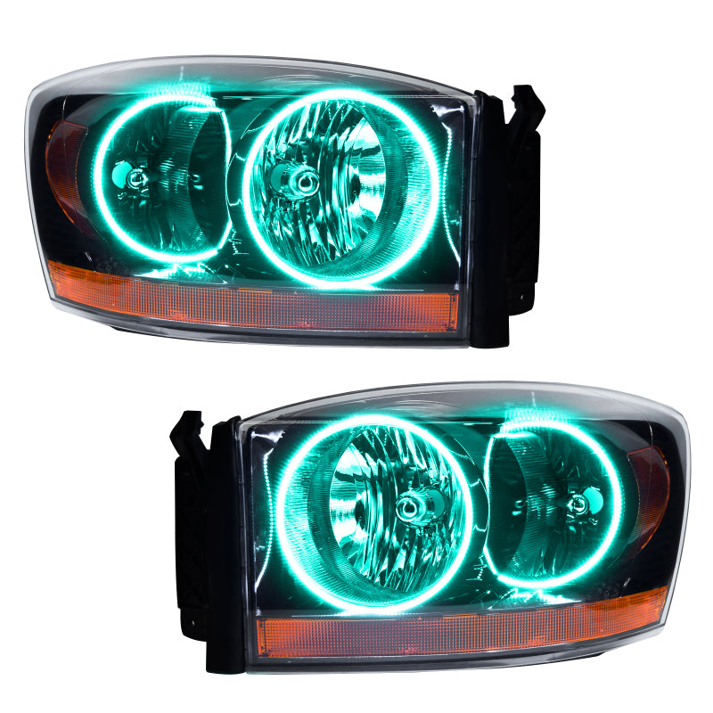 Oracle 06 Dodge Ram SMD HL - Black - ColorSHIFT w/ BC1 Controller Headlights ORACLE Lighting
