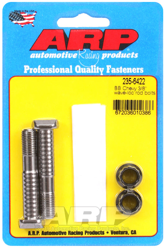 ARP BB Chevy 3/8in pro wave-loc 2pk rod bolt kit Rod Bolt Kits ARP