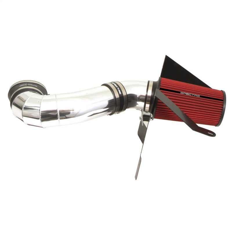 Spectre 05-09 Ford Mustang GT V8-4.6L F/I Air Intake Kit - Polished w/Red Filter Cold Air Intakes Spectre