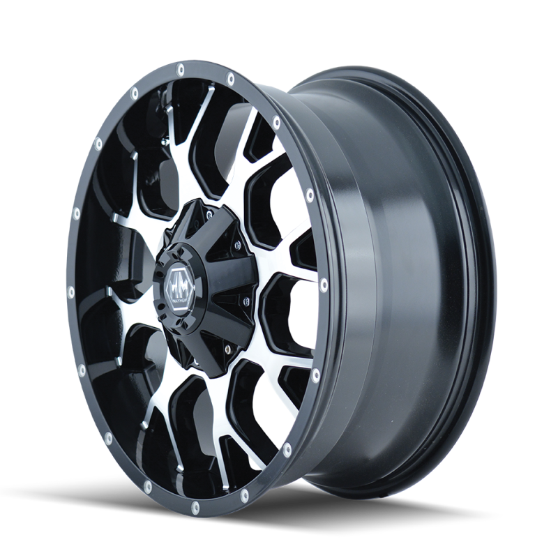 Mayhem 8015 Warrior 17x9 / 6x135 BP / 18mm Offset / 106mm Hub Black/Machined Face Wheel Wheels - Cast Mayhem