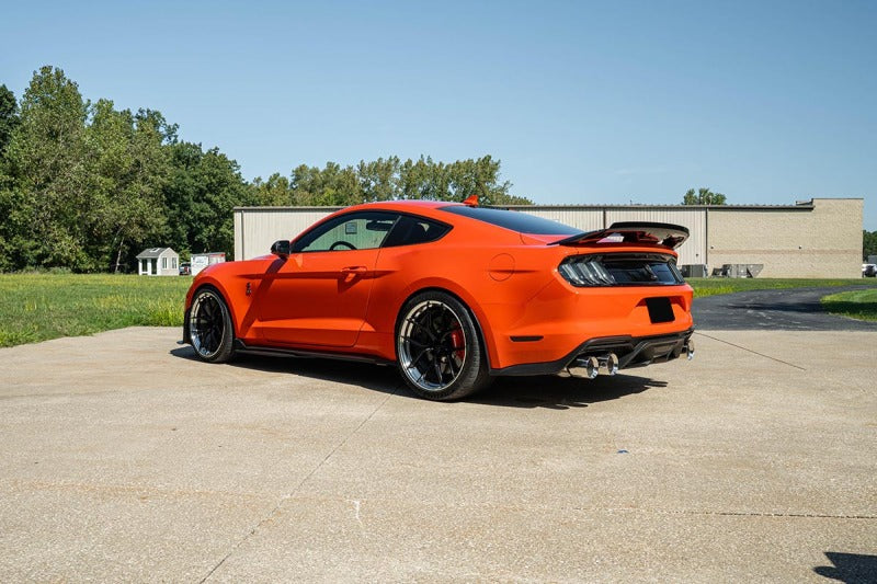 Corsa 20-22 Ford Mustang GT500 3.0in Dual Rear Exit Catback w/ Twin 5.0in Pol. Straight Cut Pro Tip Catback CORSA Performance