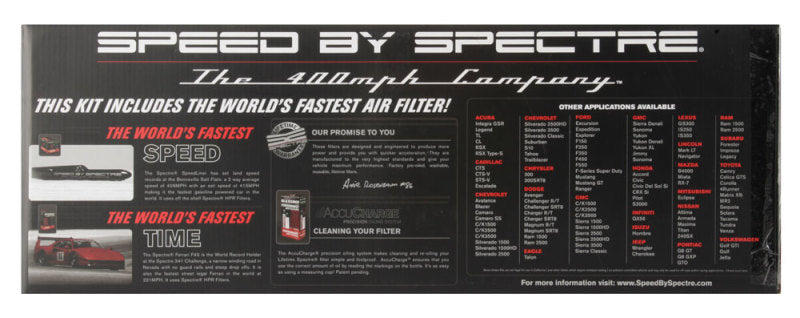 Spectre 94-01 Dodge RAM 1500/2500 V8-5.2/5.9L F/I Air Intake Kit - Polished w/Red Filter Cold Air Intakes Spectre