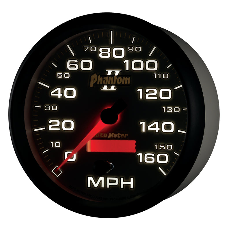 Autometer Phantom II 5in Electrical Programmable Speedometer 150MPH Gauges AutoMeter
