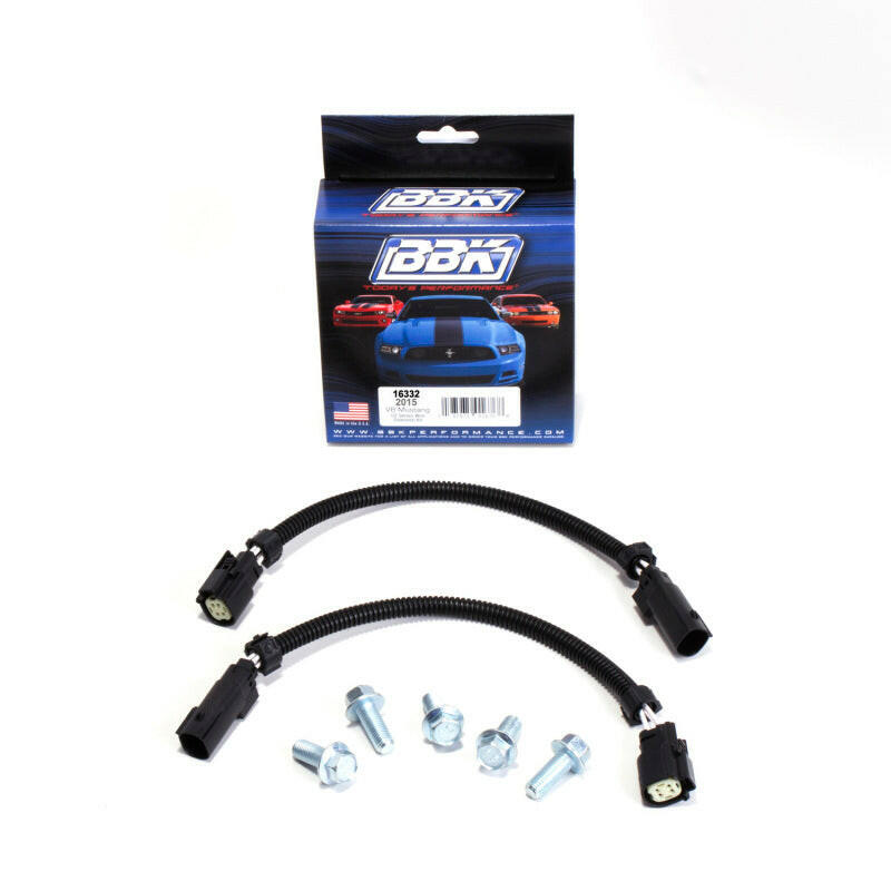 BBK 2015 Mustang GT V6 6-Pin Front O2 Sensor Wire Harness Extensions 12 (pair) And Bolt Kit Gauge Components BBK