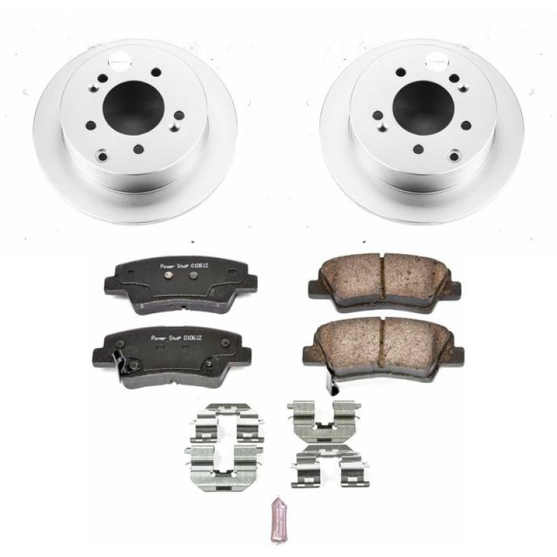 Power Stop 10-13 Kia Soul Rear Z17 Evolution Geomet Coated Brake Kit Brake Kits - Performance Blank PowerStop