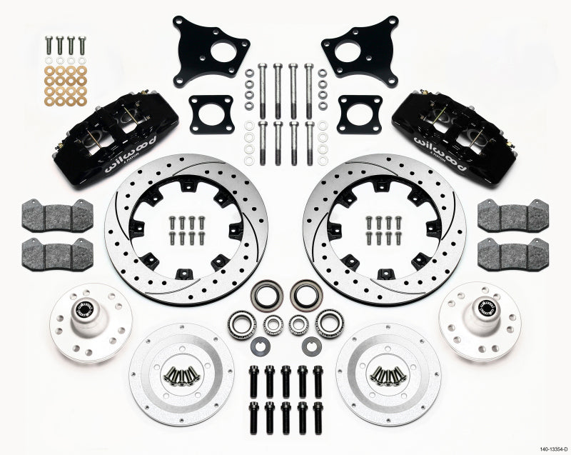 Wilwood Dynapro 6 Front Hub Kit 12.19in Drilled AMC 71-76 OE Disc w/o Bendix Brakes Big Brake Kits Wilwood