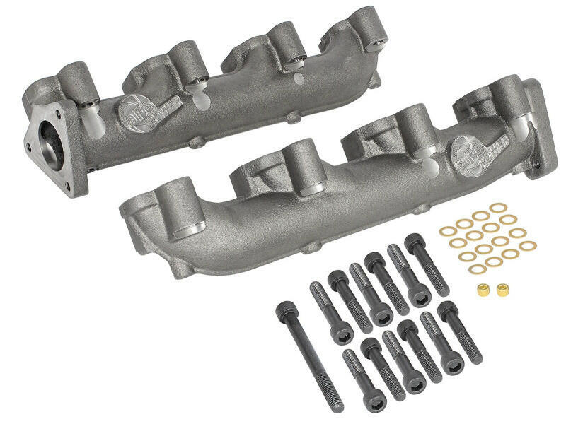 aFe Power BladeRunner Ported Ductile Iron Exhaust Manifold 01-16 GM Diesel Trucks V8-6.6L (td) Headers & Manifolds aFe