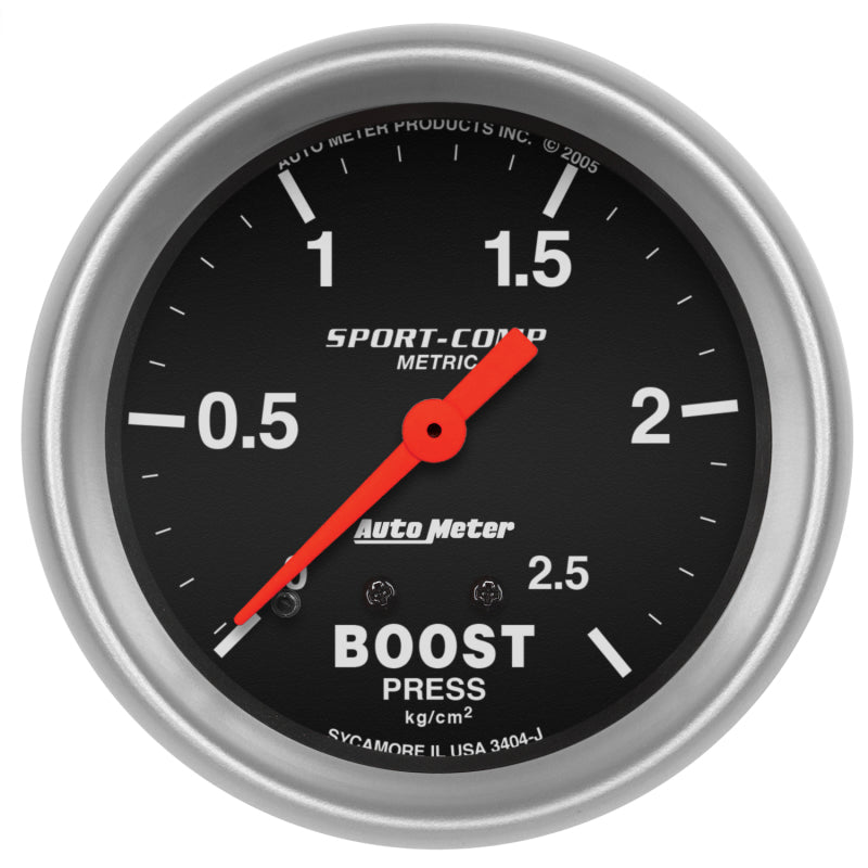 Autometer Sport-Comp 66.7mm METRIC 0-4kg/Cm2 Mechanical Boost Gauge Gauges AutoMeter