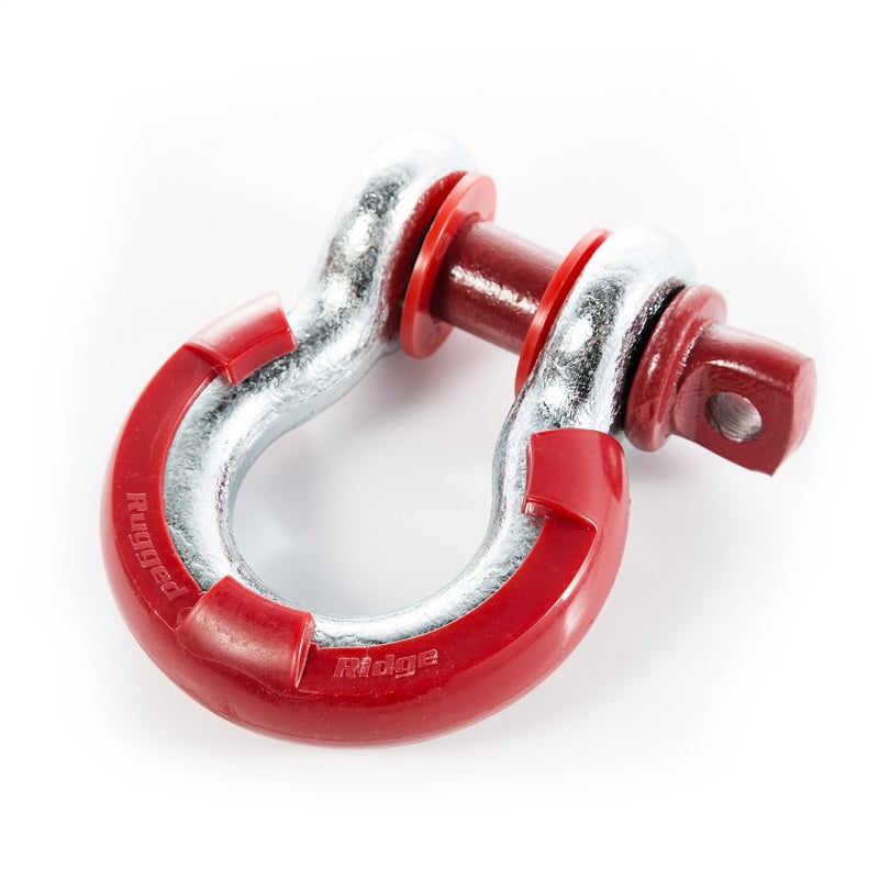 Rugged Ridge Red 3/4in D-Ring Isolator Kit Shackle Kits Rugged Ridge