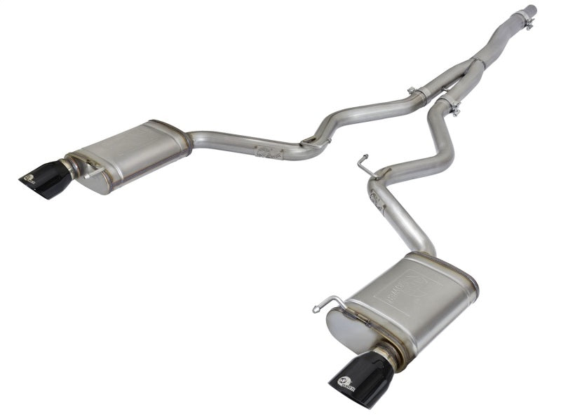 aFe MACHForce XP Exhausts Cat-Back SS-304 EXH w/ Black Tips 15-16 Ford Mustang EcoBoost 2.3L (t) Catback aFe