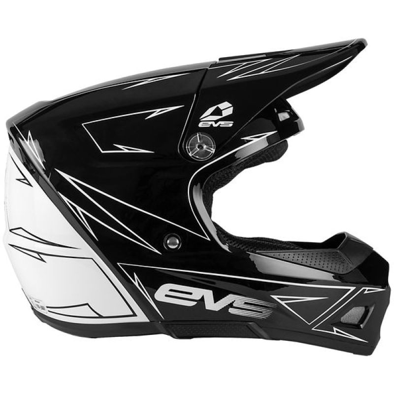 EVS T3 Pinner Helmet 50-50 Black/White Youth - Large Helmets and Accessories EVS