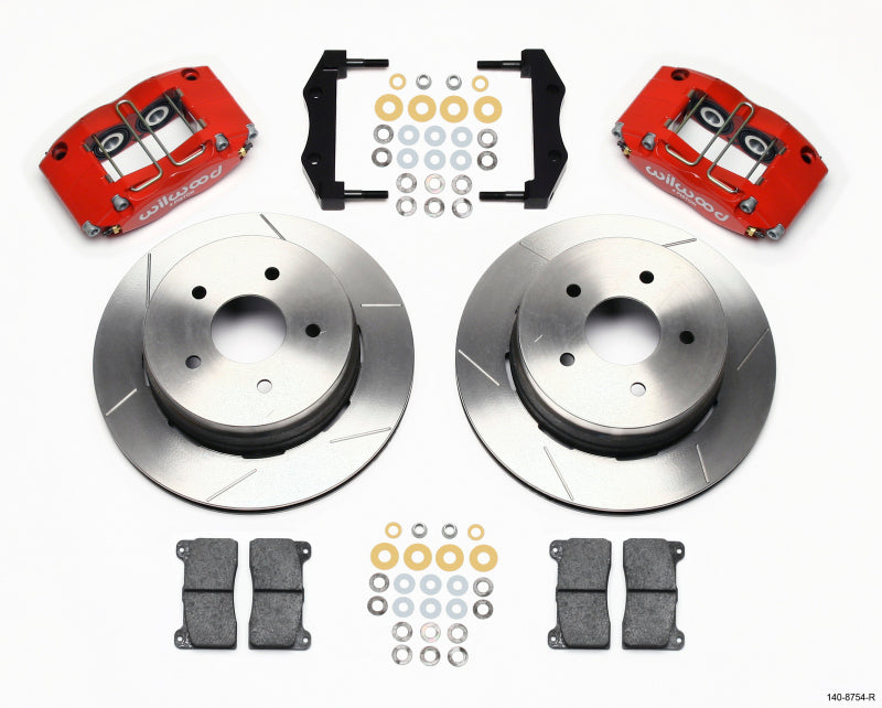Wilwood Dynapro Radial Rear Kit 12.19in Drilled Red 2004-2006 Pontiac GTO Big Brake Kits Wilwood