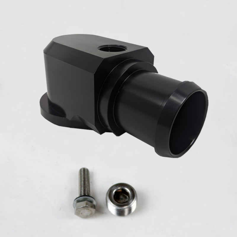Granatelli 18-19 Jeep Trackhawk Billet Thermostat Housing- Black Powdercoat Thermostats Granatelli Motor Sports