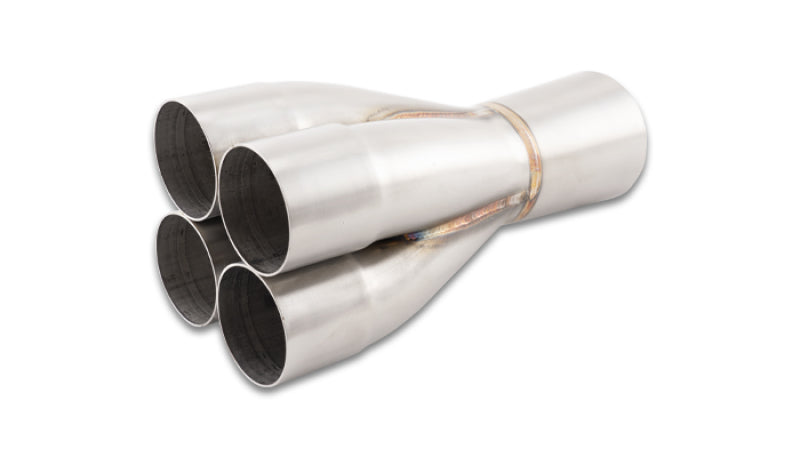 Vibrant 4-1 SS Merge Collector (2.375in Inlet ID 3.00in Merge OD 3.50in Outlet OD) Single Unit Merge Collectors Vibrant