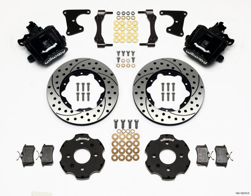 Wilwood Combination Parking Brake Rear Kit 11.00in Drilled Civic / Integra Drum 2.71 Hub Offset Brake Calipers - Perf Wilwood