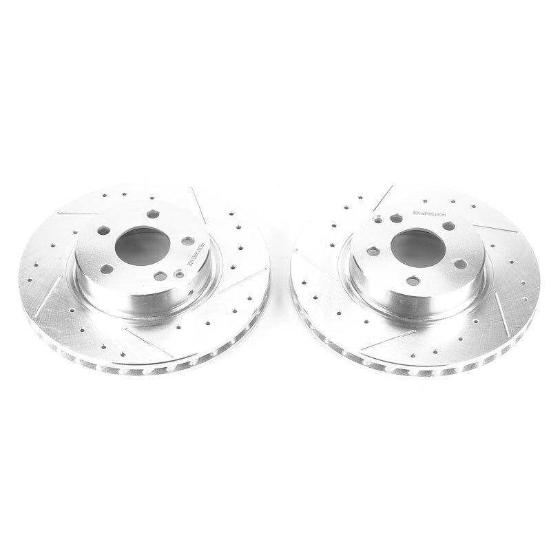 Power Stop 04-06 Mercedes-Benz E500 Front Evolution Drilled & Slotted Rotors - Pair Brake Rotors - Slot & Drilled PowerStop
