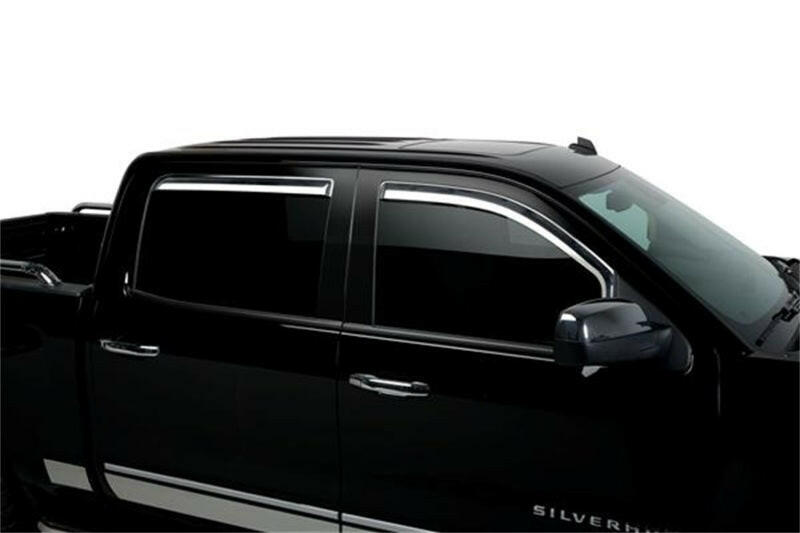 Putco 14-18 Chevy Silverado LD - 4 Door - Crew Cab Element Chrome Window Visors Wind Deflectors Putco