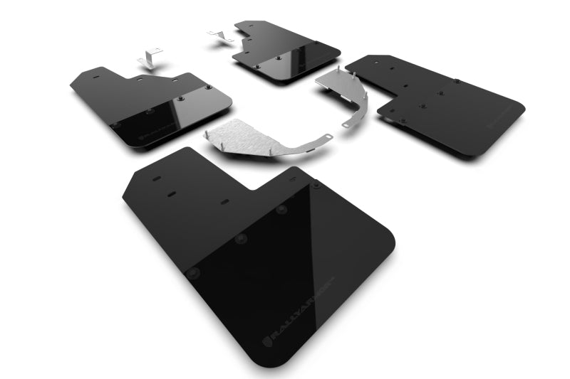 Rally Armor 21-25 Ford Bronco (Steel Bmpr - NO Rptr/Sprt - NO RR/RB) Blk Mud Flap w/Met. Blk Logo Mud Flaps Rally Armor