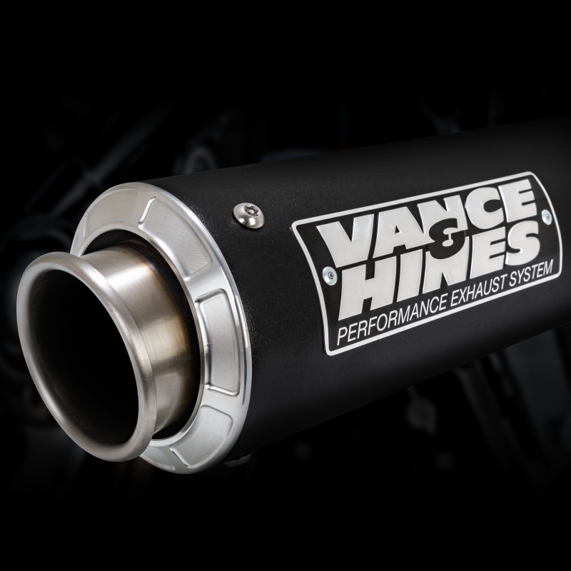 Vance & Hines 2025 Narrow Tire Softail Supersport Slip-On - Black Powersports Exhausts Vance and Hines