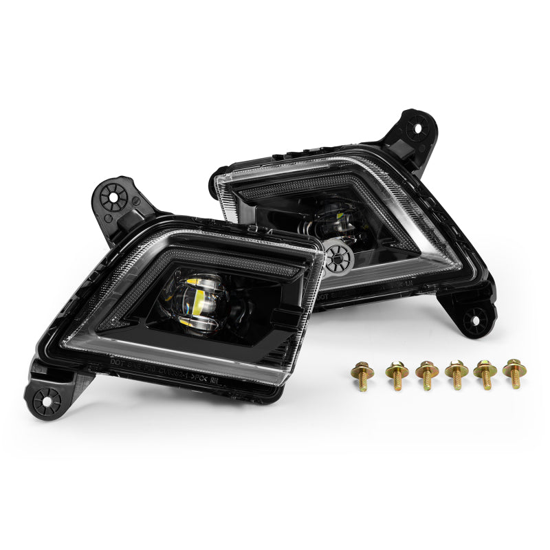 AlphaRex 19-23 Chevrolet Silverado 2500/3500HD DoubleTap Dual Color LED Projector Fog Lights Fog Lights AlphaRex