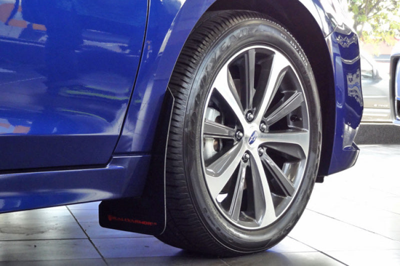 Rally Armor 15-19 Subaru Legacy Black UR Mud Flap w/ Silver Logo Mud Flaps Rally Armor