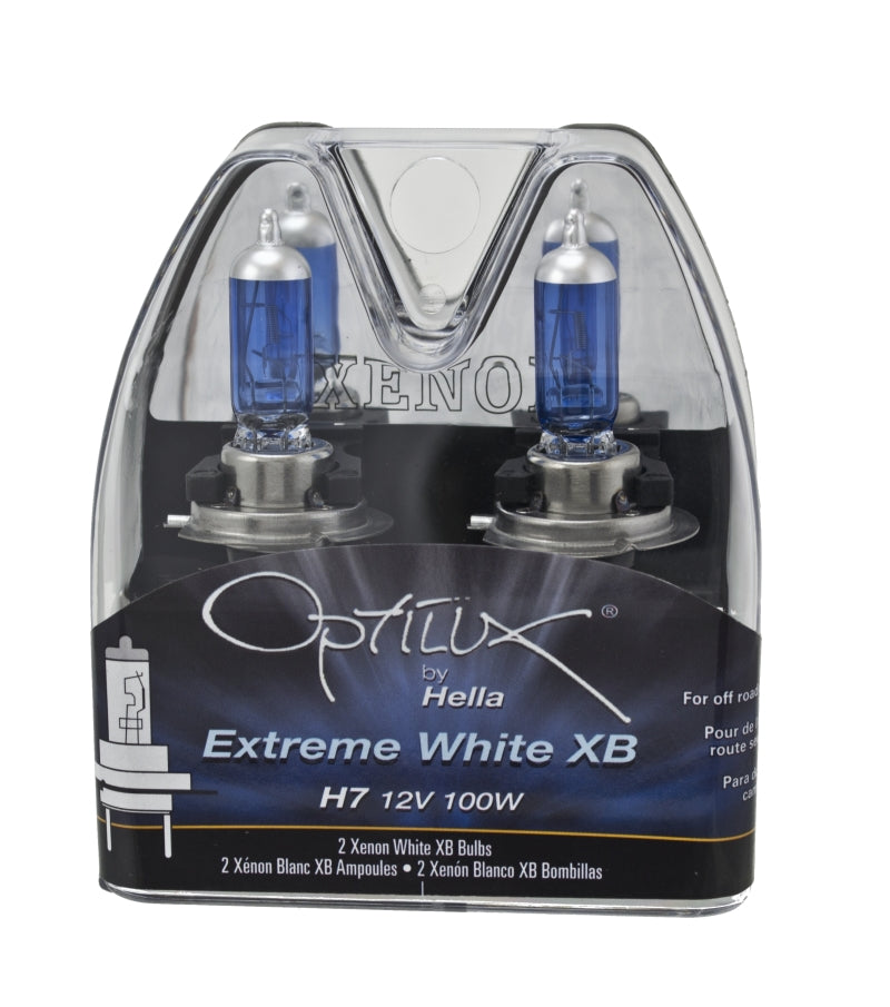 Hella Optilux H7 100W XB Extreme Blue Bulbs (Pair) Bulbs Hella