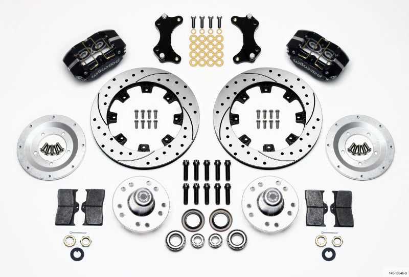 Wilwood Dynapro Dust-Boot Front Kit 12.19in Drilled WWE ProSpindle Big Brake Kits Wilwood