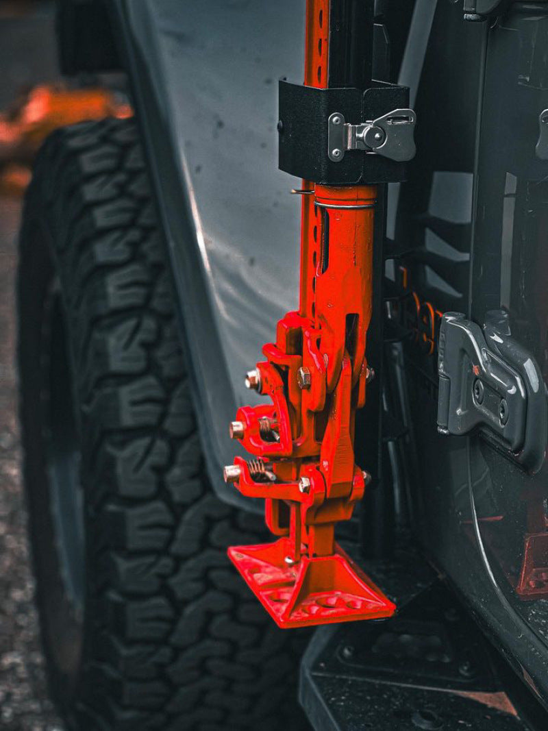 Go Rhino 18-24 Jeep Wrangler JL/JLU/JT Front Fender Jack Mount for Hi-Lift Jack - Tex. Blk Jacks Go Rhino