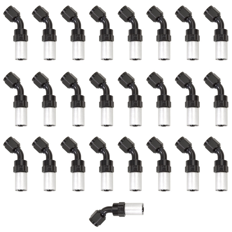 Russell Performance -4 AN Proclassic Crimp 45 Degree End (O.D. 0.450) (Qty. 25) Fittings Russell