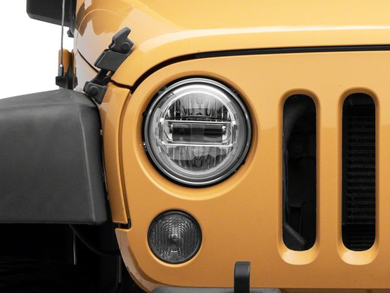 Raxiom 97-18 Jeep Wrangler TJ & JK Axial 7-In LED Headlights w/ DRL- Chrome Housing (Clear Lens) Headlights Raxiom