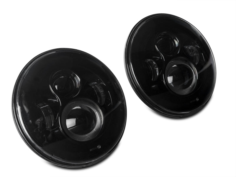 Raxiom 97-18 Jeep Wrangler TJ/JK Axial Series LED Daymaker Headlights- Black Housing (Clear Lens) Headlights Raxiom