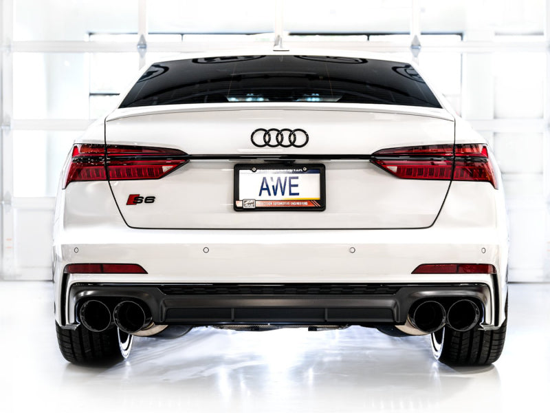 AWE Tuning 19-23 Audi C8 S6/S7 2.9T V6 AWD Touring Edition Exhaust - Diamond Black Tips Catback AWE Tuning