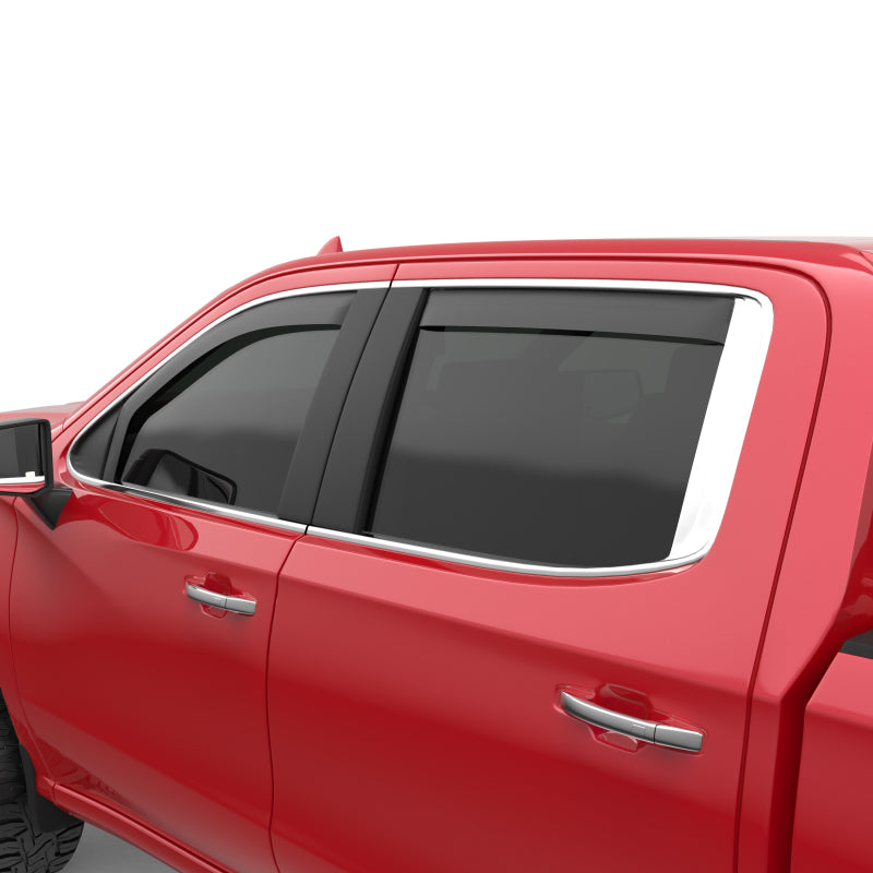 EGR 2019 Chevy 1500 Crew Cab In-Channel Window Visors - Matte Wind Deflectors EGR