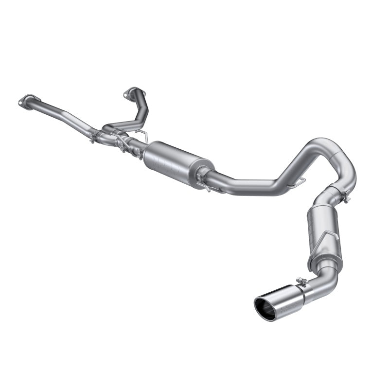 MBRP 2022 Toyota Tundra 3.5L Dual Cat-back 4in Single Side Exit Rolled Tip - Aluminized Steel Catback MBRP