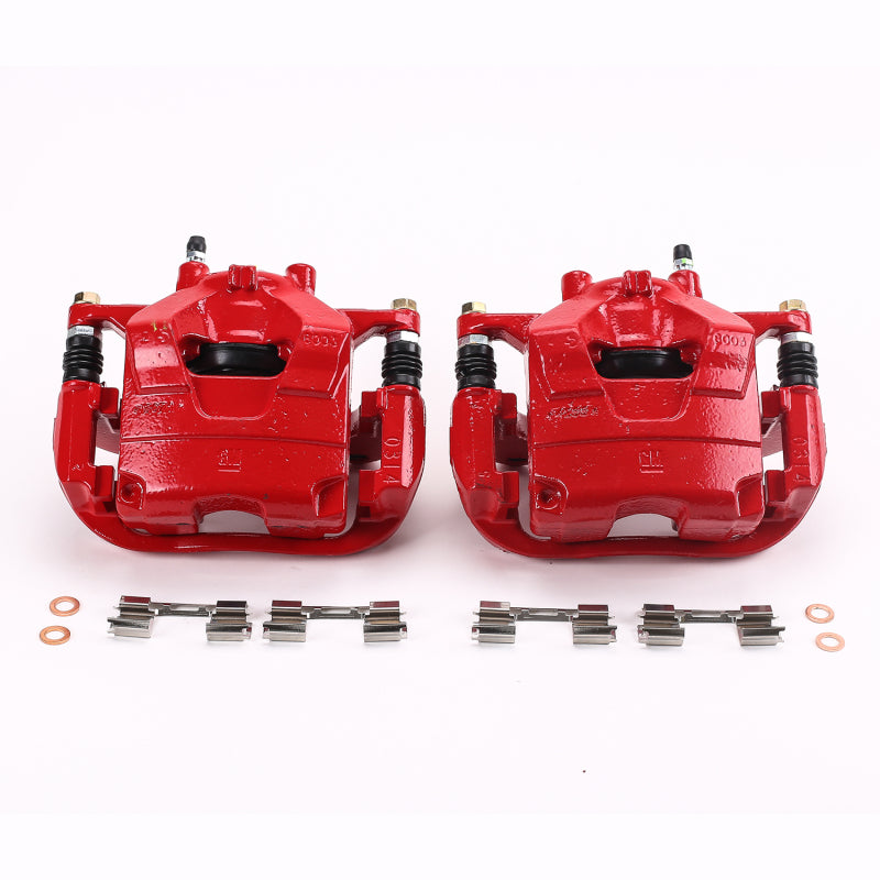 Power Stop 13-17 Buick Encore Front Red Calipers w/Brackets - Pair Brake Calipers - Perf PowerStop