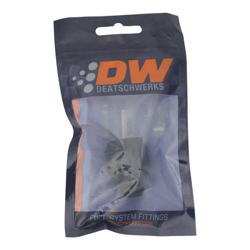DeatschWerks 10AN Female Flare to 8AN Male Flare Reducer - Anodized Matte Black Fittings DeatschWerks