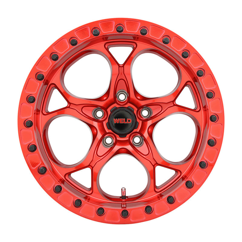 Weld Off-Road W906 17X10 Ledge Beadlock 5X127 ET-25 BS4.50 Candy Red / Red Ring 71.5 Wheels - Cast Weld