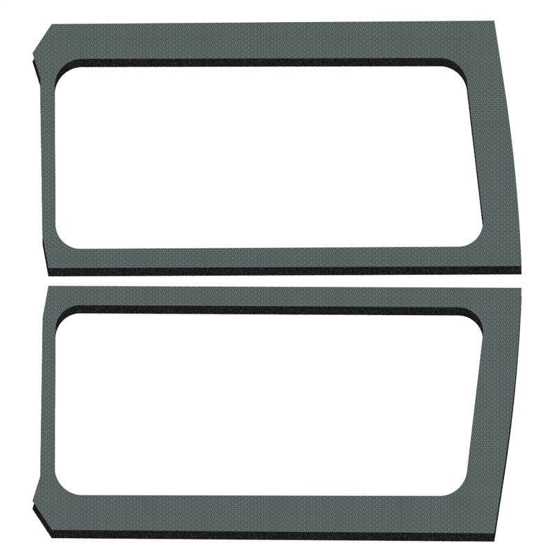 DEI 18-23 Jeep Wrangler JL 2-Door Boom Mat Rear Side Window Trim - 2 Piece - Gray Hard Top Accessories DEI