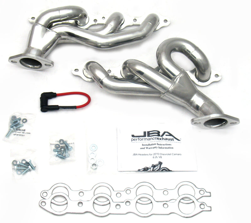 JBA 10-15 Camaro 6.2L LS 1-3/4in Primary Silver Ctd Cat4Ward Header Headers & Manifolds JBA