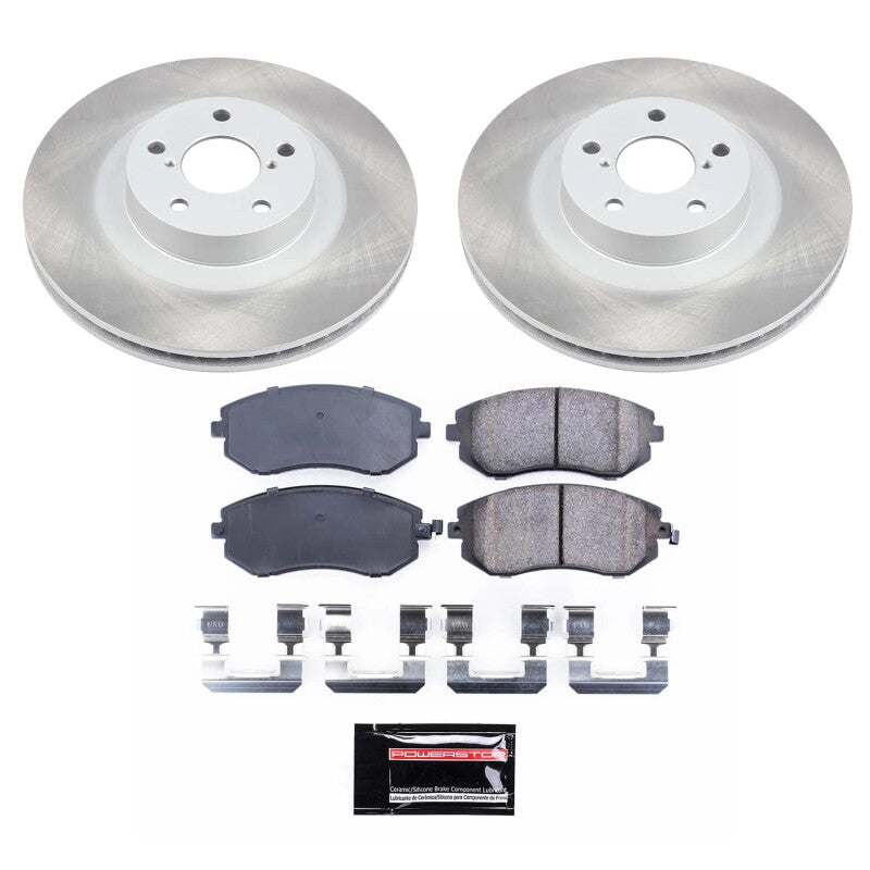 Power Stop 02-05 Subaru Outback Front Semi-Coated Rotor Kit Brake Kits - Performance Blank PowerStop