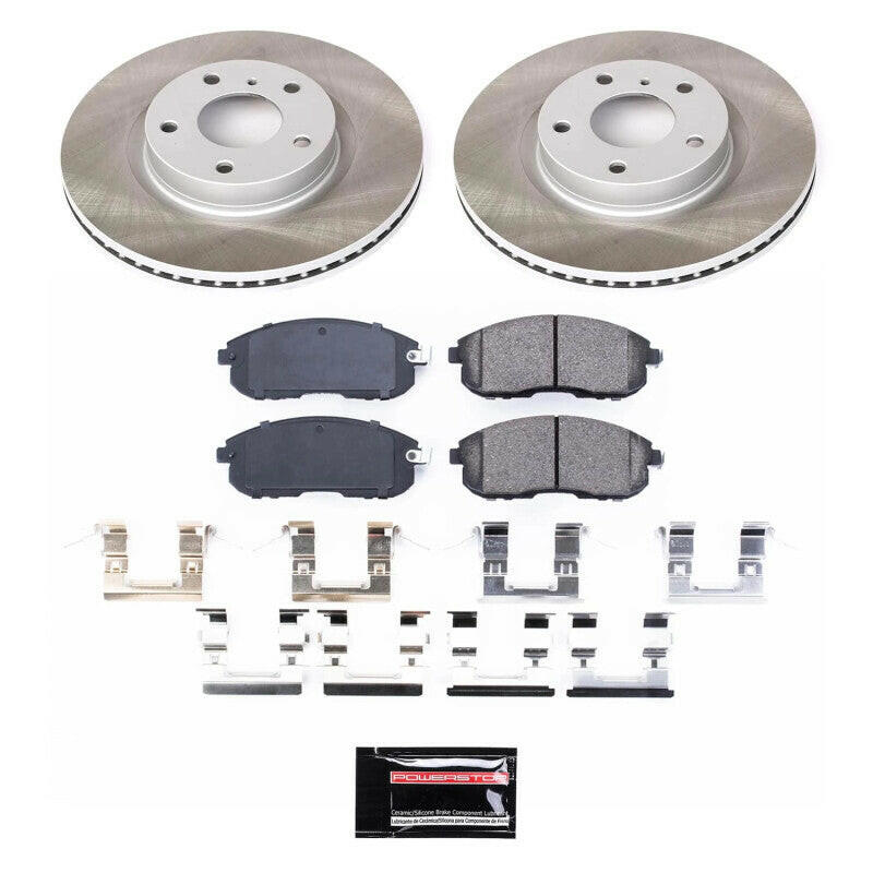 Power Stop 03-05 Nissan 350Z Front Semi-Coated Rotor Kit Brake Kits - Performance Blank PowerStop