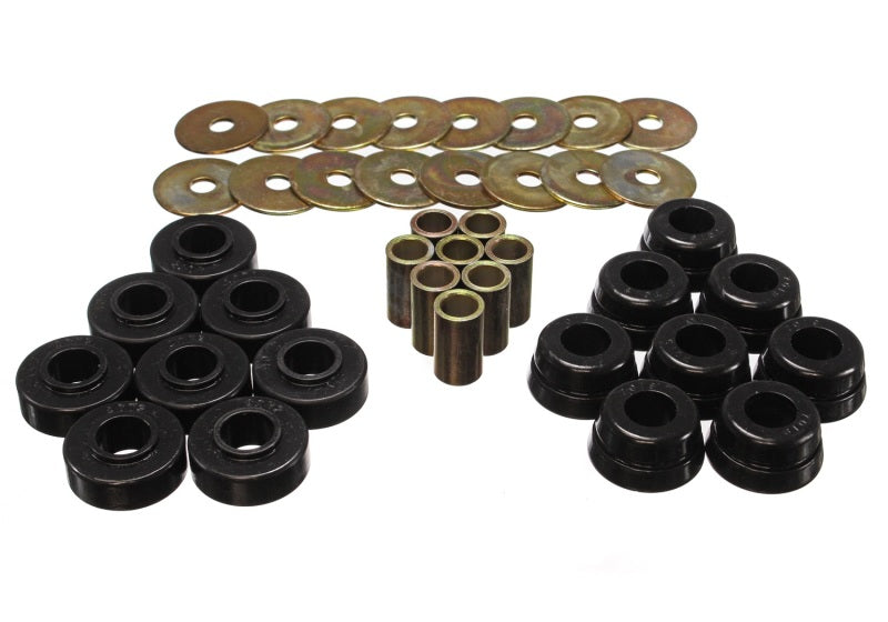 Energy Suspension Gm Body Mount Set W/Hardware - Black Bushing Kits Energy Suspension